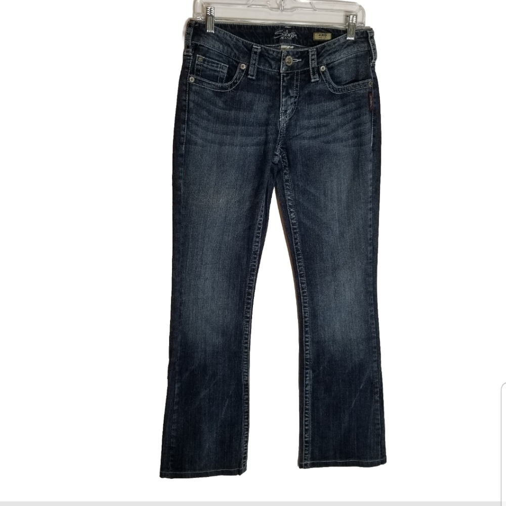 Silver Jeans Women's 29x35 (Actual 30x32) Blue Denim Aiko Bootcut Medium Wash